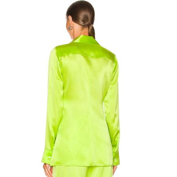 Alexander Wang Slim Shirt in Glowstick NWT Size XS - Picture 4 of 5